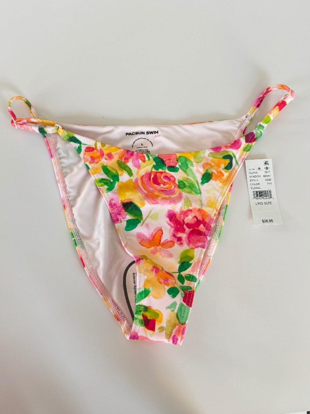 PacSun Watercolor Floral Bikini Bottom Large NWT